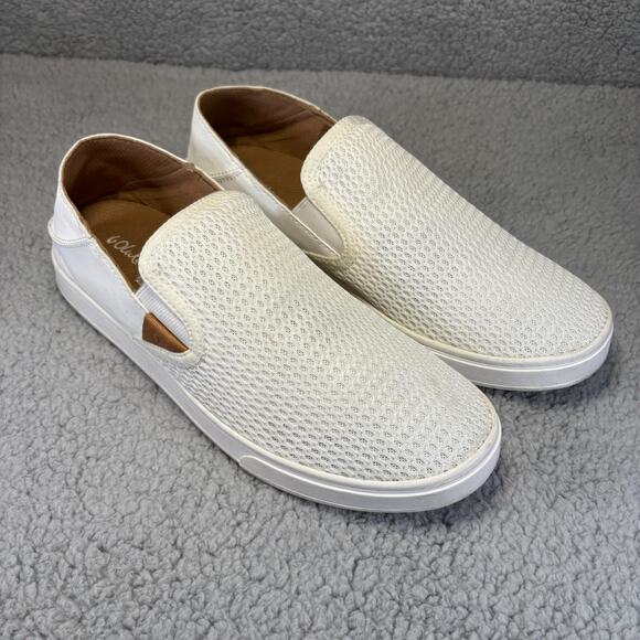 OLUKAI Pehuea Shoes Womens 9.5 Slip On Comfort Sneakers 20271-WBWB Minimalist - Picture 2 of 12